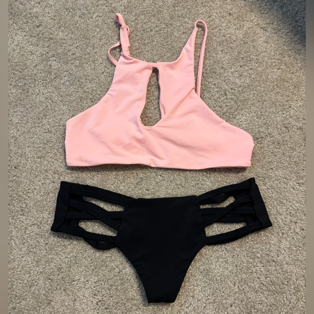 Siempre Golden Blush and Black Bikini
